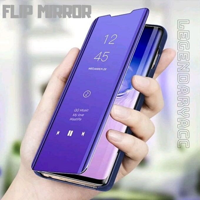 Luxury Mirror Clear View Standing Flip Cover For Apple iPhone / Samsung