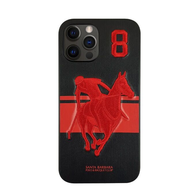 Santa Barbara Polo Garner Series Leather Back Cover For iPhone (Black)