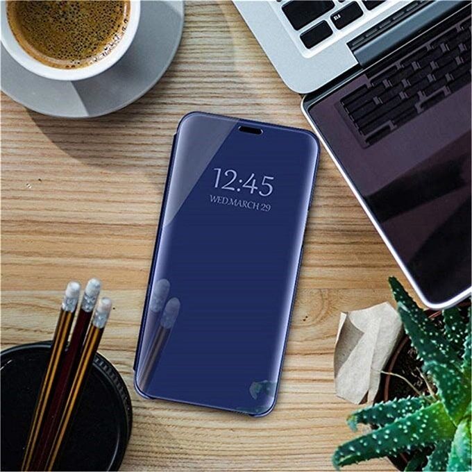 Luxury Mirror Clear View Standing Flip Cover For Apple iPhone / Samsung Luxury Mirror Clear View Standing Flip Cover For Apple iPhone / Samsung