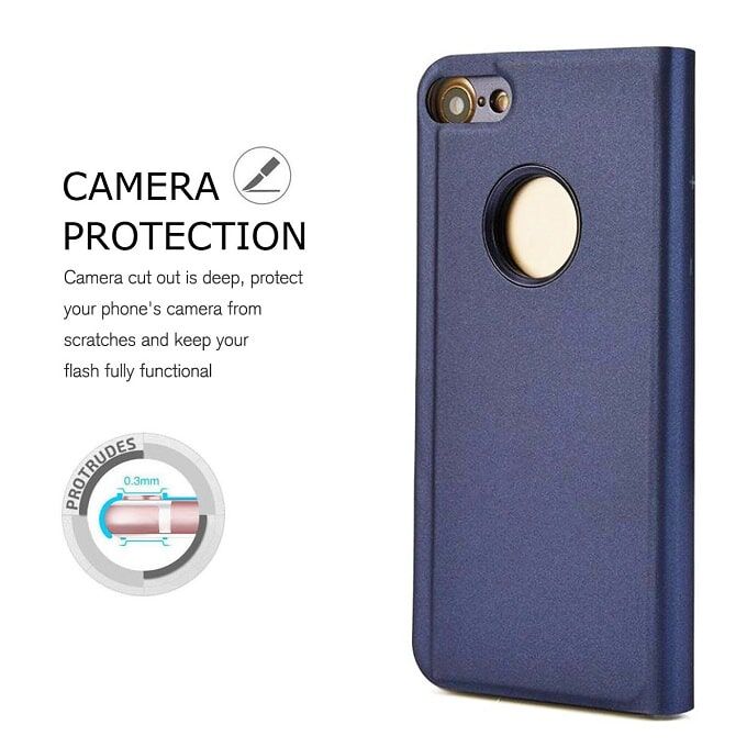 Luxury Mirror Clear View Standing Flip Cover For Apple iPhone / Samsung Luxury Mirror Clear View Standing Flip Cover For Apple iPhone / Samsung