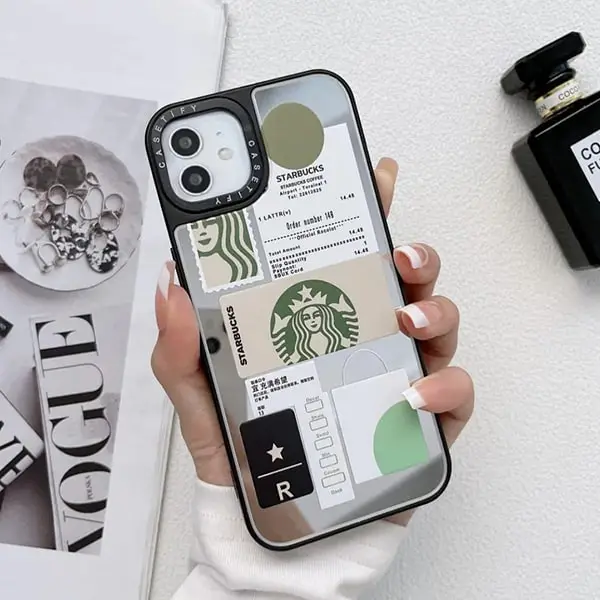 iPhone 13 Coffee Edition Reflective Mirror Back Case-5