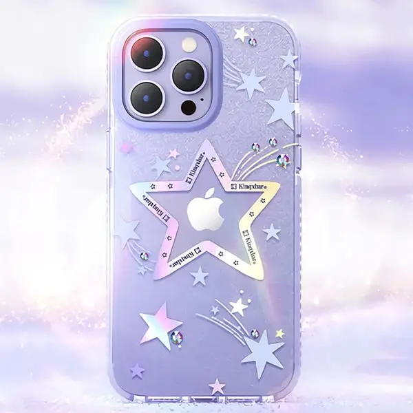 iPhone 14 Pro Heart Star Swarovski Crystal Clear Case-1