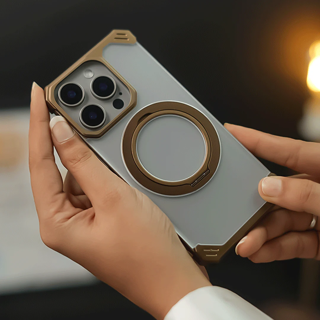 iPhone 16 Series Ultra-Slim Frameless Metal Stand Case-15