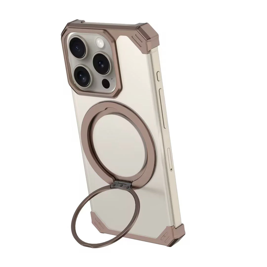 iPhone 16 Series Ultra-Slim Frameless Metal Stand Case-5