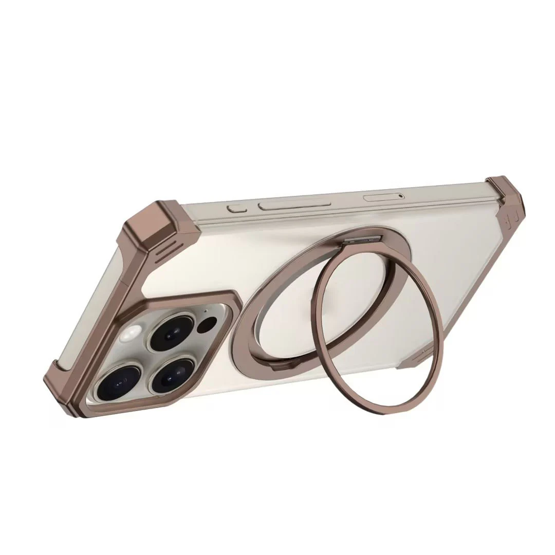 iPhone 16 Series Ultra-Slim Frameless Metal Stand Case-7