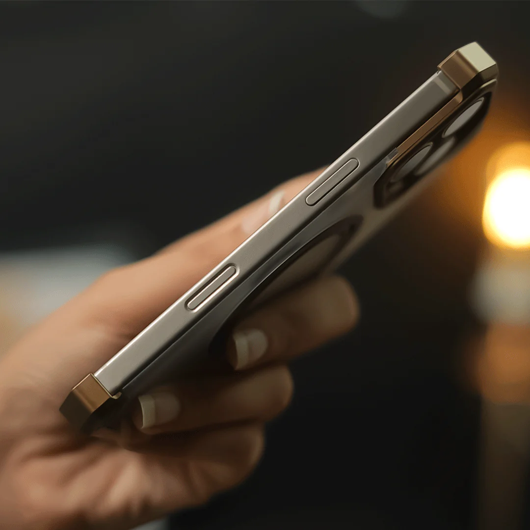 iPhone 16 Series Ultra-Slim Frameless Metal Stand Case-9